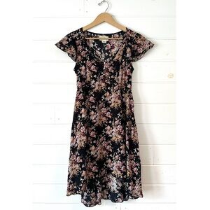 Denim & Supply Ralph Lauren Boho Western Floral Baby Doll Flutter Sleeve Dress 6